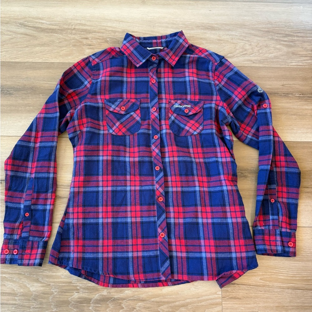 Craghoppers Red and Blue Checkered Shirt